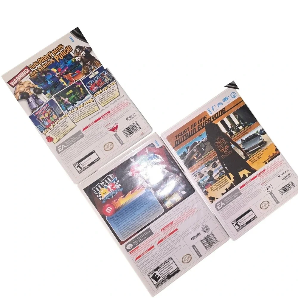 BUNDLE‎ of GAMES Nintendo Wii Facebreaker M&Ms Kart Racing NFS Undercover E & T